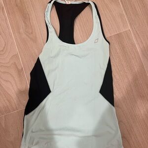 Lorna Jane Women's Black and Light Blue Racerback Top